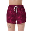 Grape Red Wine Pattern Print Women's Shorts-grizzshop