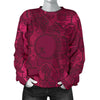 Grape Red Wine Pattern Print Women's Sweatshirt-grizzshop