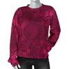 Grape Red Wine Pattern Print Women's Sweatshirt-grizzshop