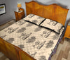 Grape Wine Pattern Print Bed Set Quilt-grizzshop