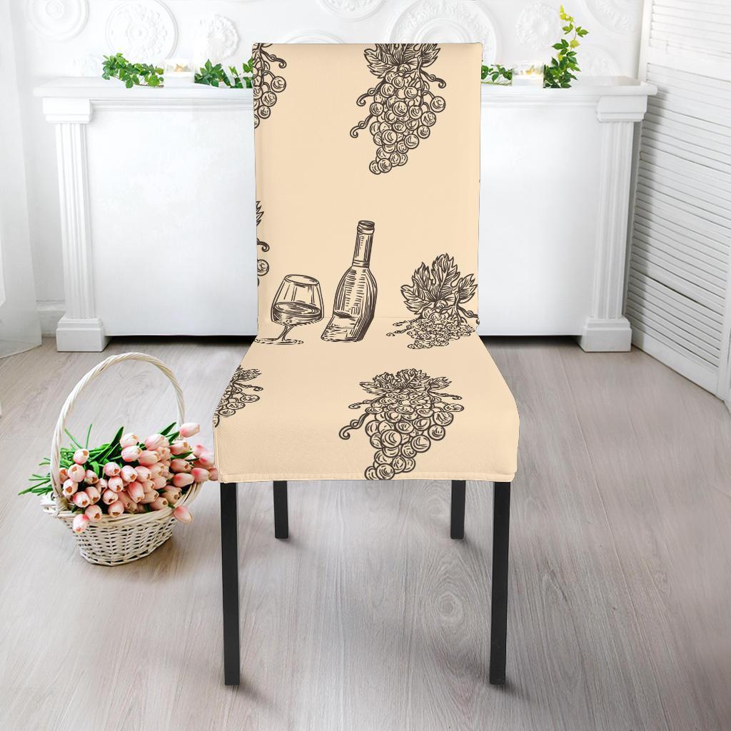 Grape Wine Pattern Print Chair Cover-grizzshop