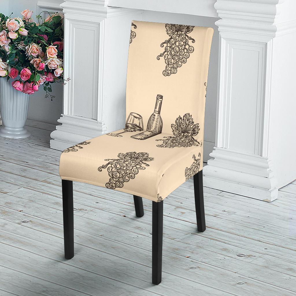 Grape Wine Pattern Print Chair Cover-grizzshop