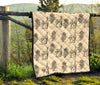 Grape Wine Pattern Print Quilt-grizzshop