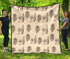 Grape Wine Pattern Print Quilt-grizzshop