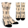 Grape Wine Pattern Print Unisex Crew Socks-grizzshop