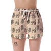 Grape Wine Pattern Print Women's Shorts-grizzshop