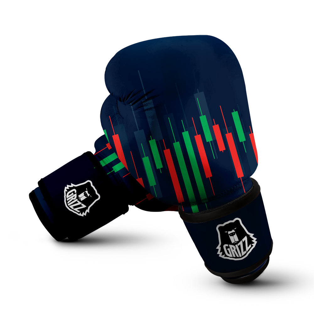 Graph Chart Candlestick Stock Print Boxing Gloves-grizzshop