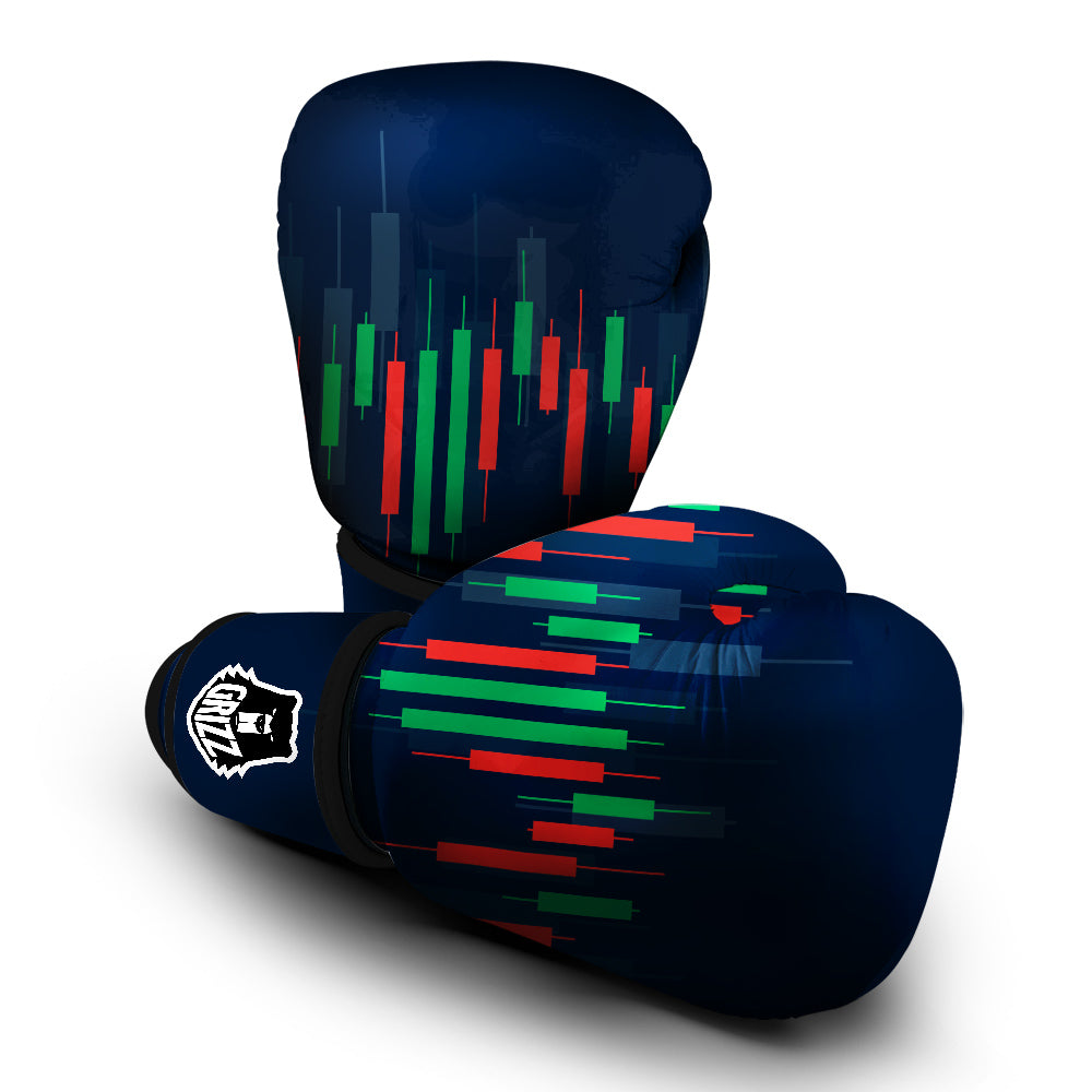 Graph Chart Candlestick Stock Print Boxing Gloves-grizzshop