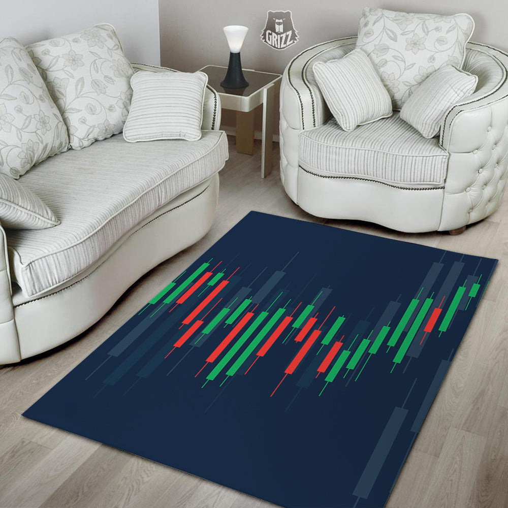 Graph Chart Candlestick Stock Print Floor Mat-grizzshop