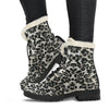 Gray Cheetah Leopard Pattern Print Comfy Winter Boots-grizzshop