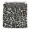 Gray Cheetah Leopard Pattern Print Duvet Cover Bedding Set-grizzshop
