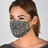 Gray Cheetah Leopard Pattern Print Face Mask-grizzshop