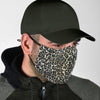 Gray Cheetah Leopard Pattern Print Face Mask-grizzshop