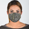 Gray Cheetah Leopard Pattern Print Face Mask-grizzshop