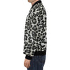 Gray Cheetah Leopard Pattern Print Men's Bomber Jacket-grizzshop