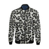 Gray Cheetah Leopard Pattern Print Men's Bomber Jacket-grizzshop