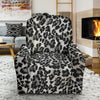 Gray Cheetah Leopard Pattern Print Recliner Cover-grizzshop