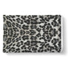 Gray Cheetah Leopard Pattern Print Throw Blanket-grizzshop