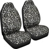 Gray Cheetah Leopard Pattern Print Universal Fit Car Seat Cover-grizzshop