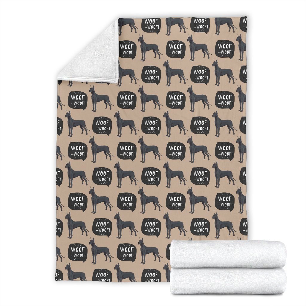 Great Dane Pattern Print Blanket-grizzshop