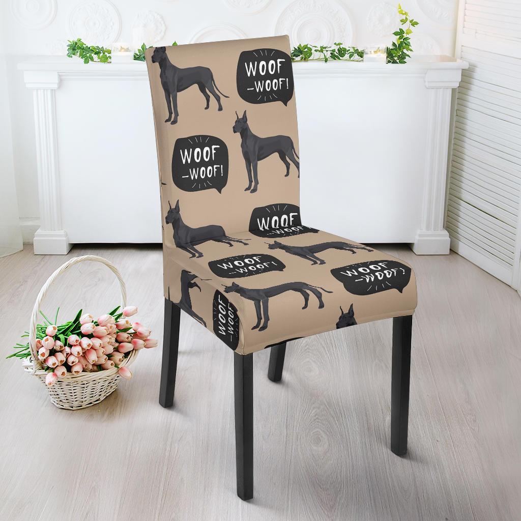 Great Dane Pattern Print Chair Cover-grizzshop