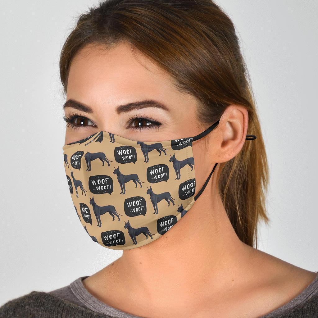 Great Dane Pattern Print Face Mask-grizzshop