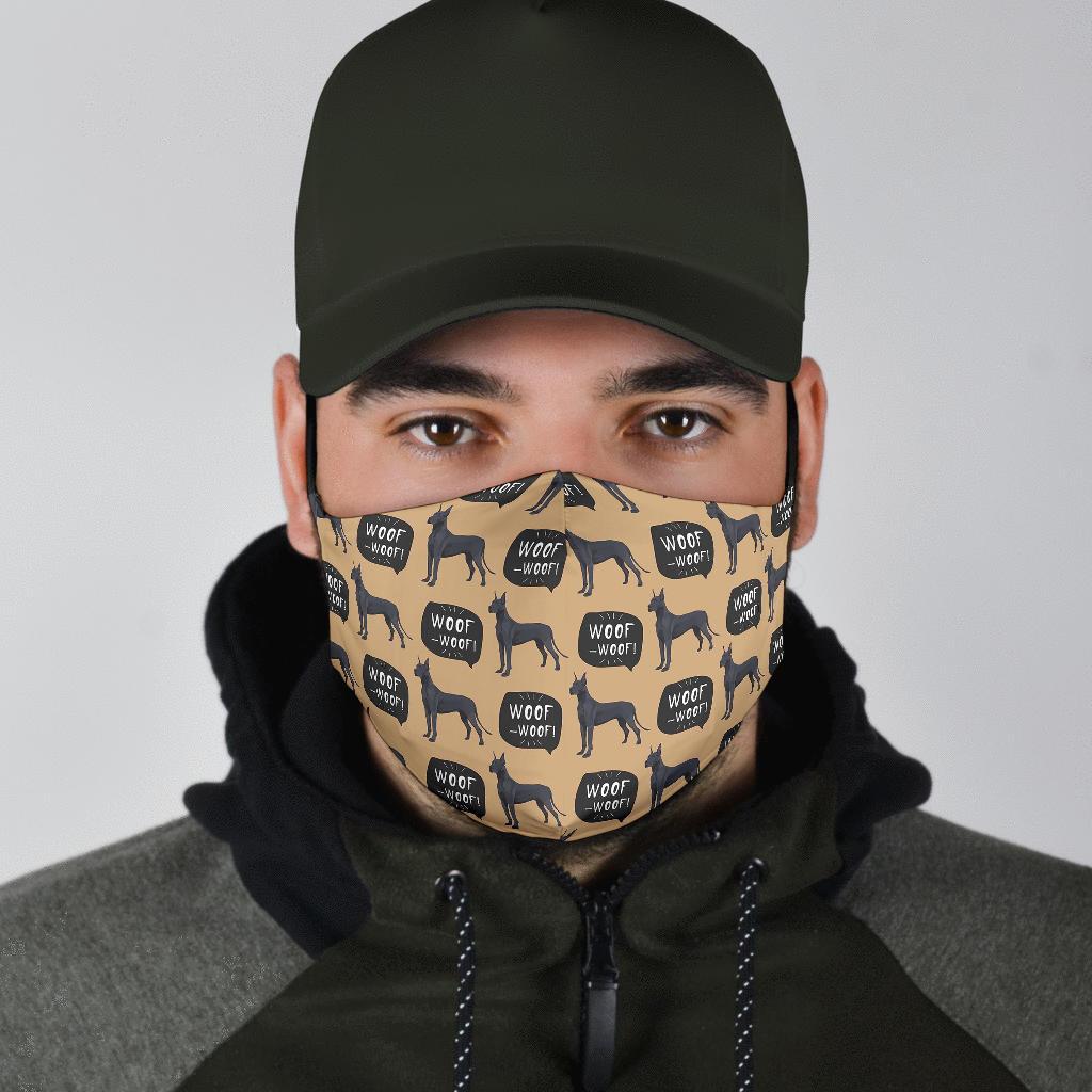 Great Dane Pattern Print Face Mask-grizzshop