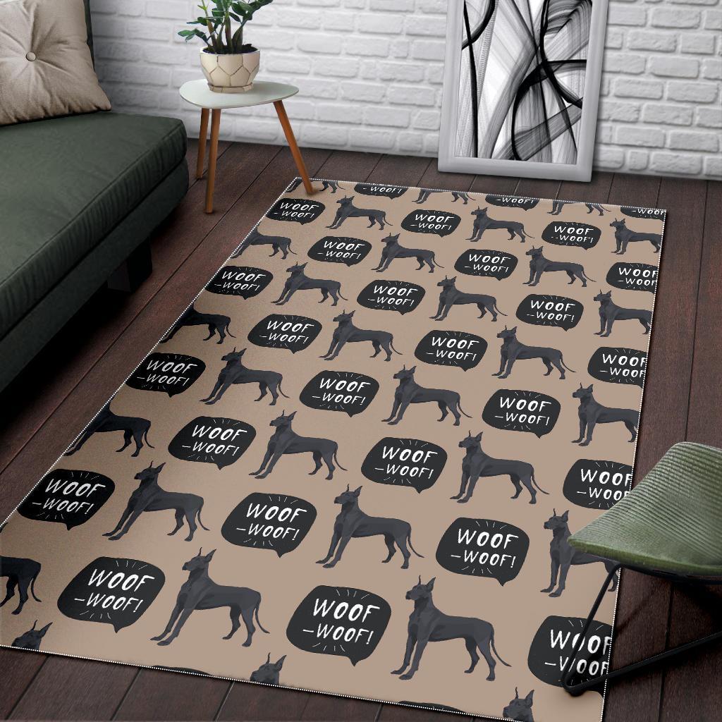 Great Dane Pattern Print Floor Mat-grizzshop