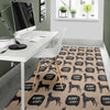 Great Dane Pattern Print Floor Mat-grizzshop