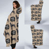 Great Dane Pattern Print Hooded Blanket-grizzshop