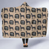 Great Dane Pattern Print Hooded Blanket-grizzshop