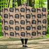 Great Dane Pattern Print Hooded Blanket-grizzshop