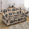 Great Dane Pattern Print Loveseat Cover-grizzshop