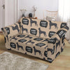 Great Dane Pattern Print Loveseat Cover-grizzshop