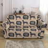 Great Dane Pattern Print Loveseat Cover-grizzshop