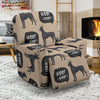 Great Dane Pattern Print Recliner Cover-grizzshop