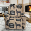 Great Dane Pattern Print Recliner Cover-grizzshop