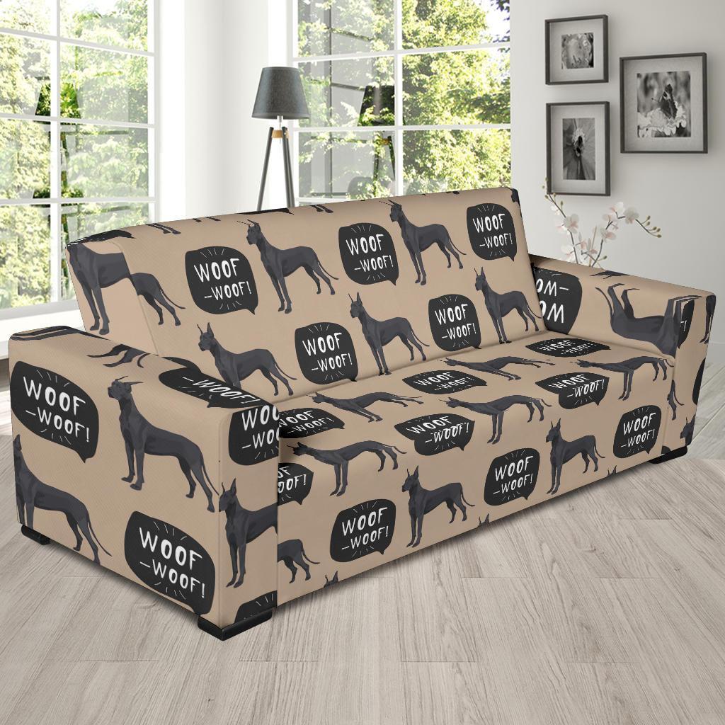 Great Dane Pattern Print Sofa Covers-grizzshop