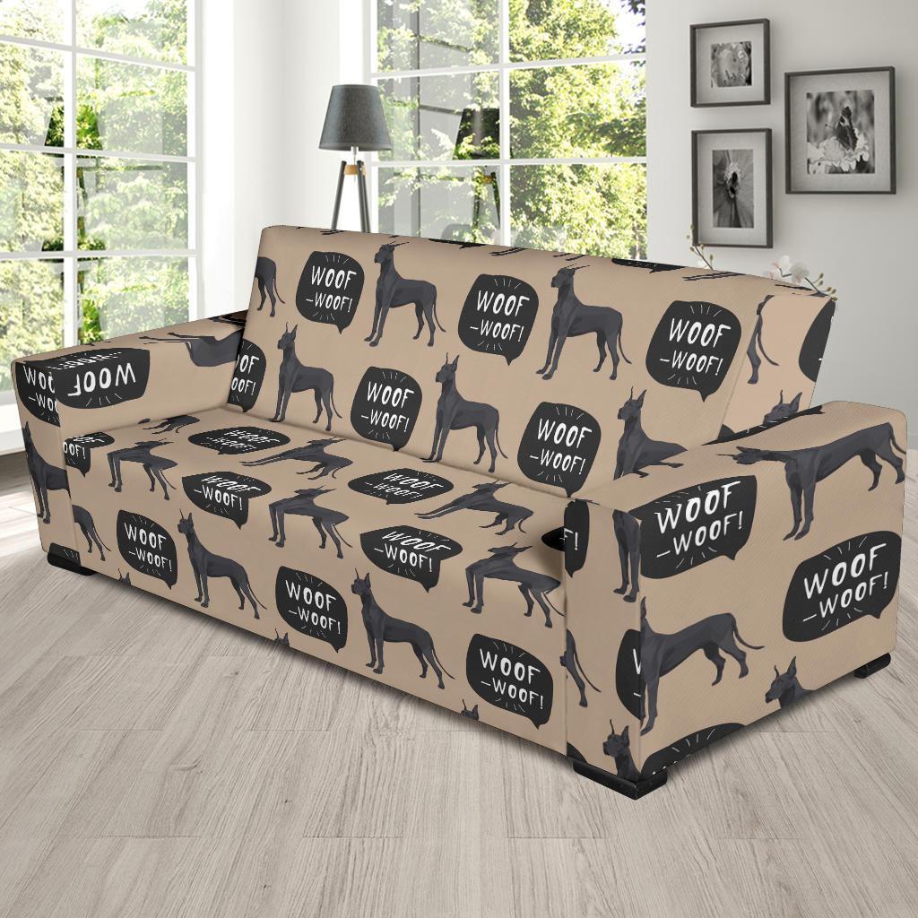 Great Dane Pattern Print Sofa Covers-grizzshop