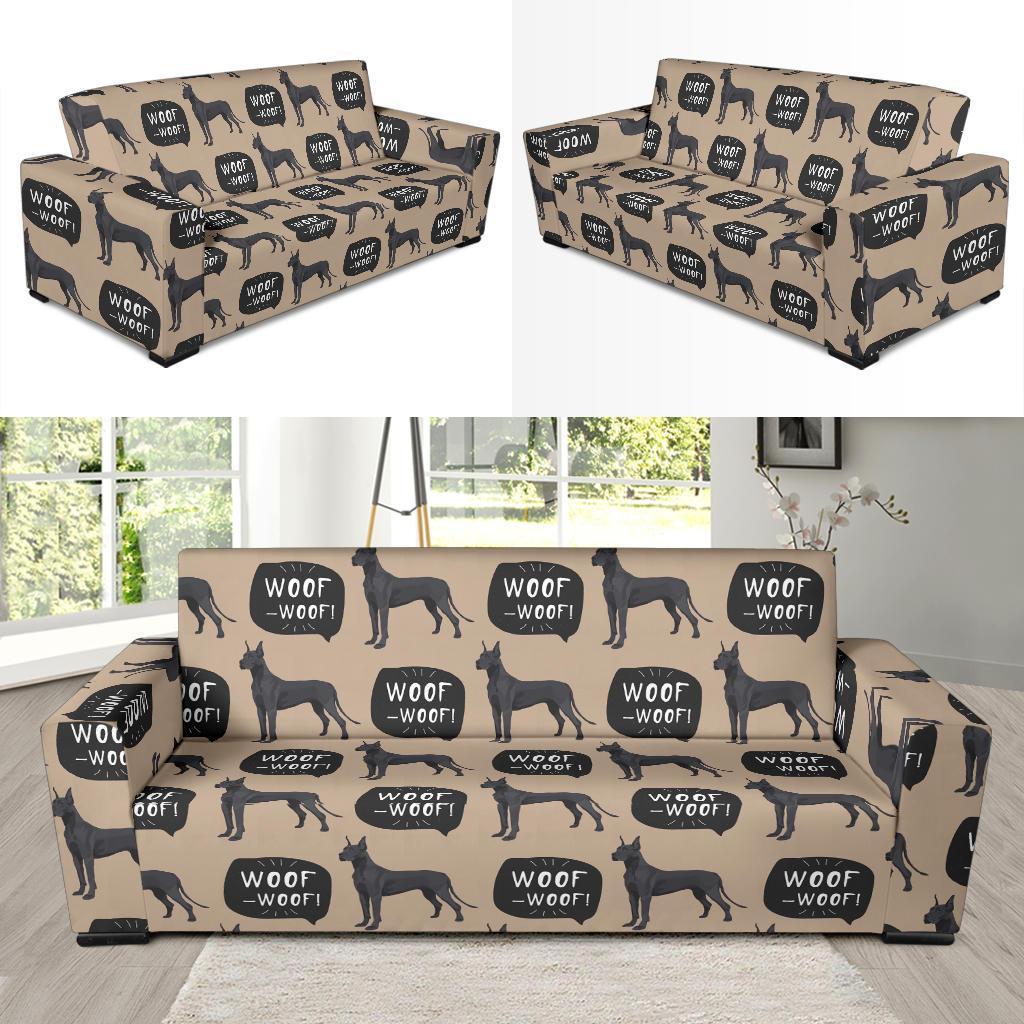 Great Dane Pattern Print Sofa Covers-grizzshop