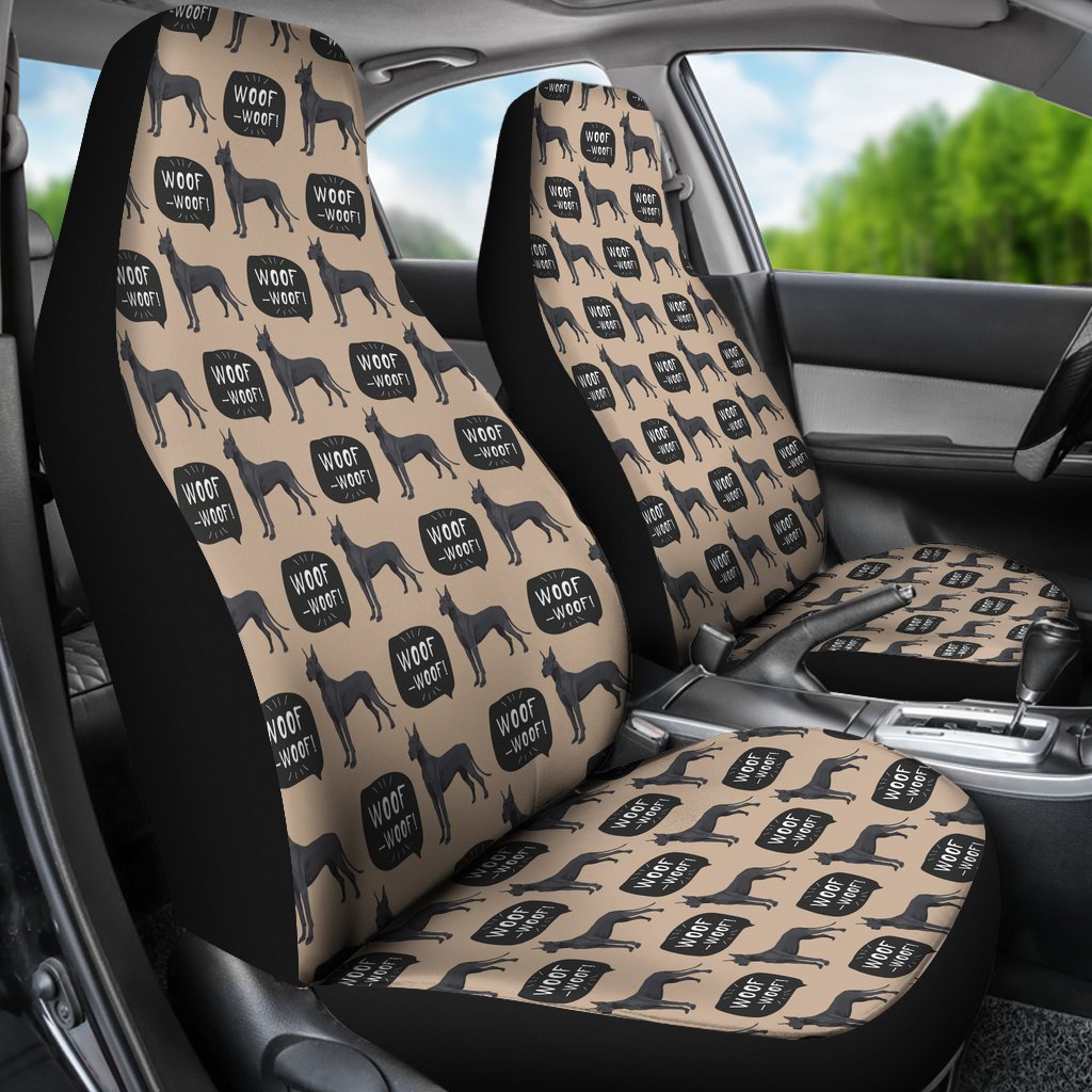 Great Dane Pattern Print Universal Fit Car Seat Cover-grizzshop