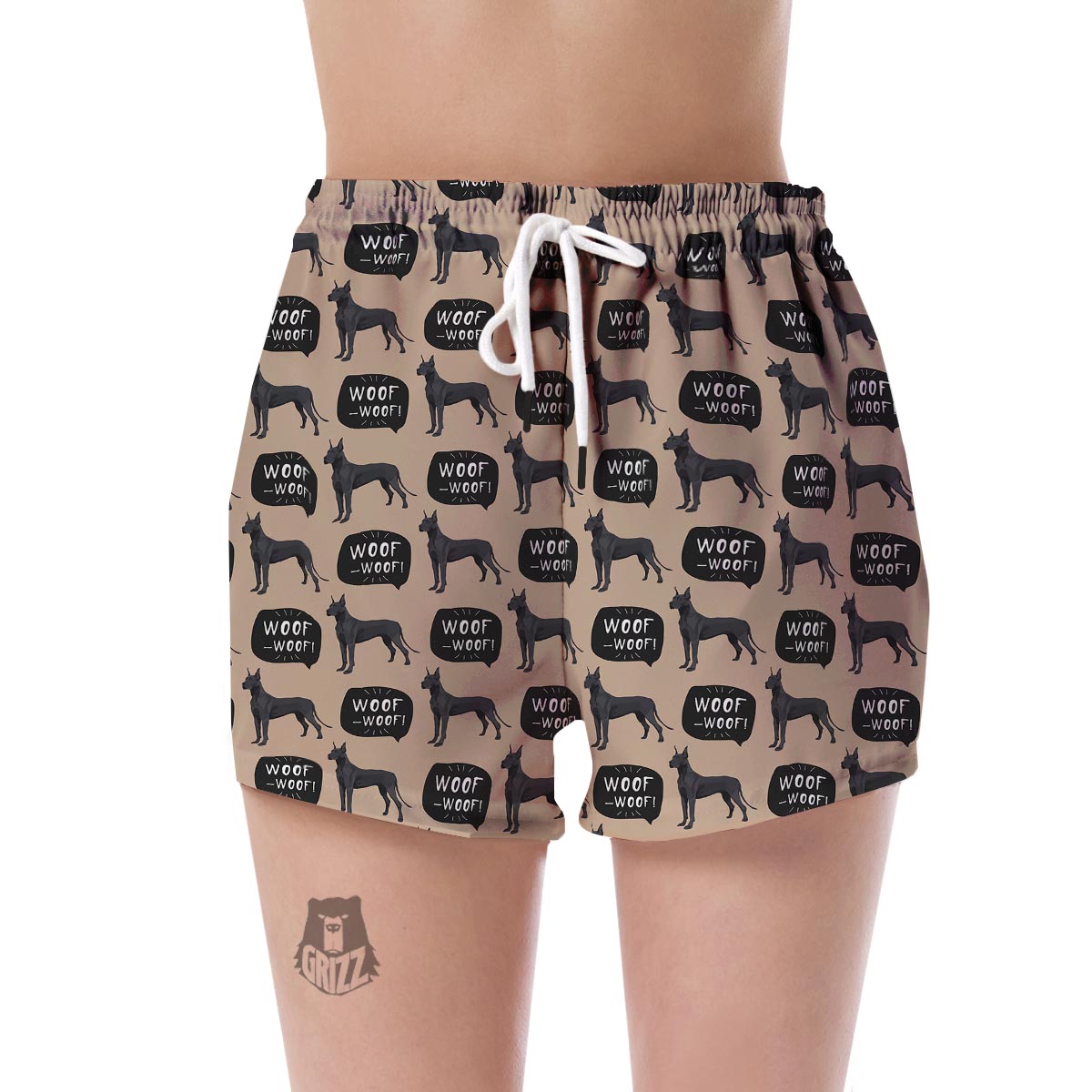 Great Dane Pattern Print Women's Shorts-grizzshop