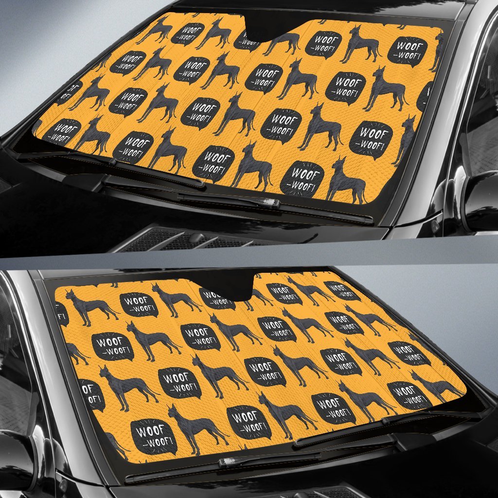 Great Dane Print Pattern Car Sun Shade-grizzshop