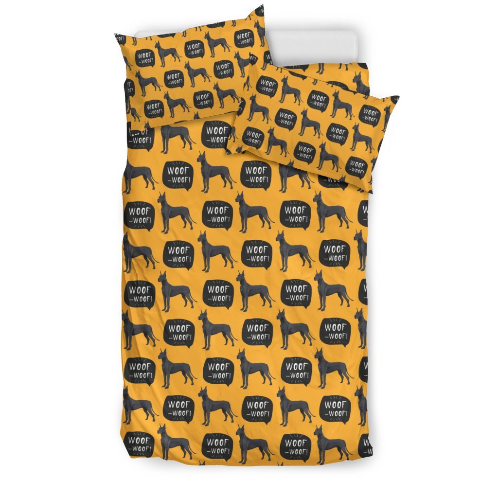 Great Dane Print Pattern Duvet Cover Bedding Set-grizzshop