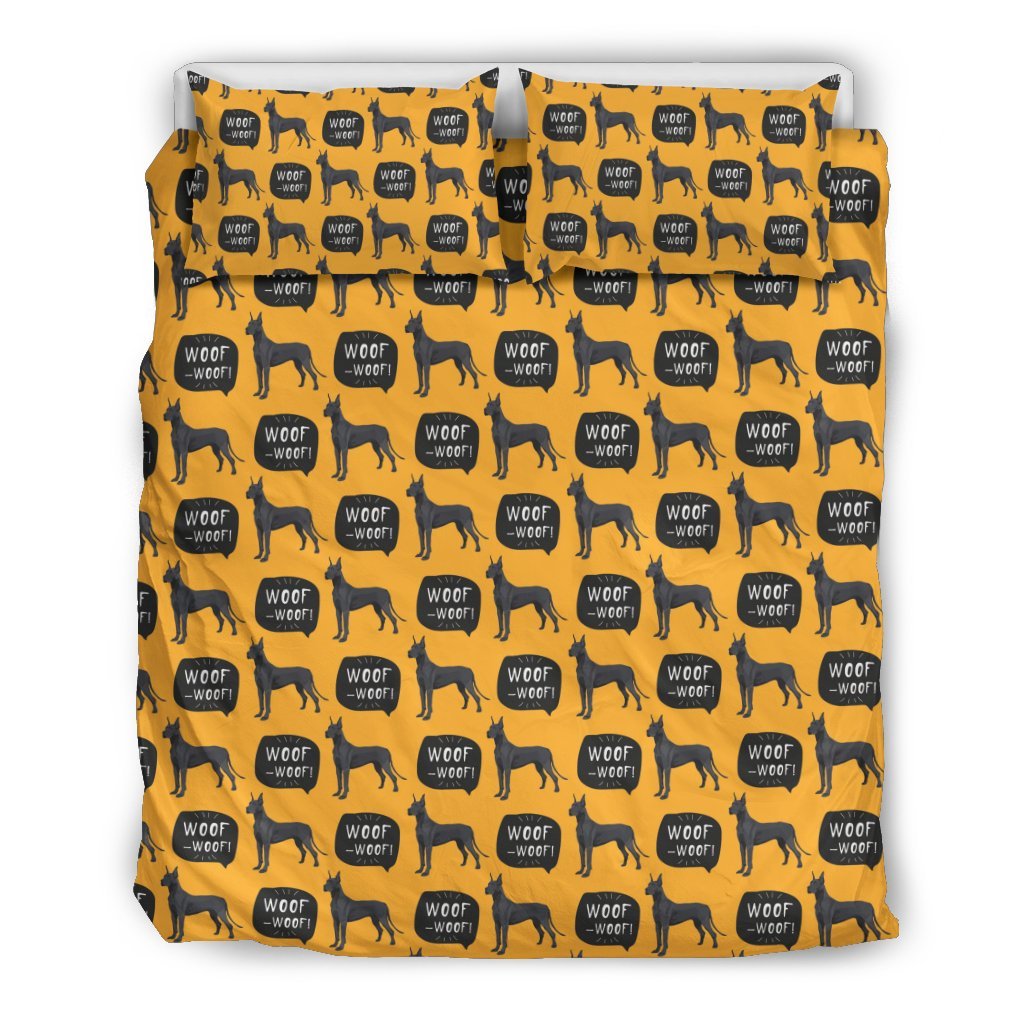 Great Dane Print Pattern Duvet Cover Bedding Set-grizzshop