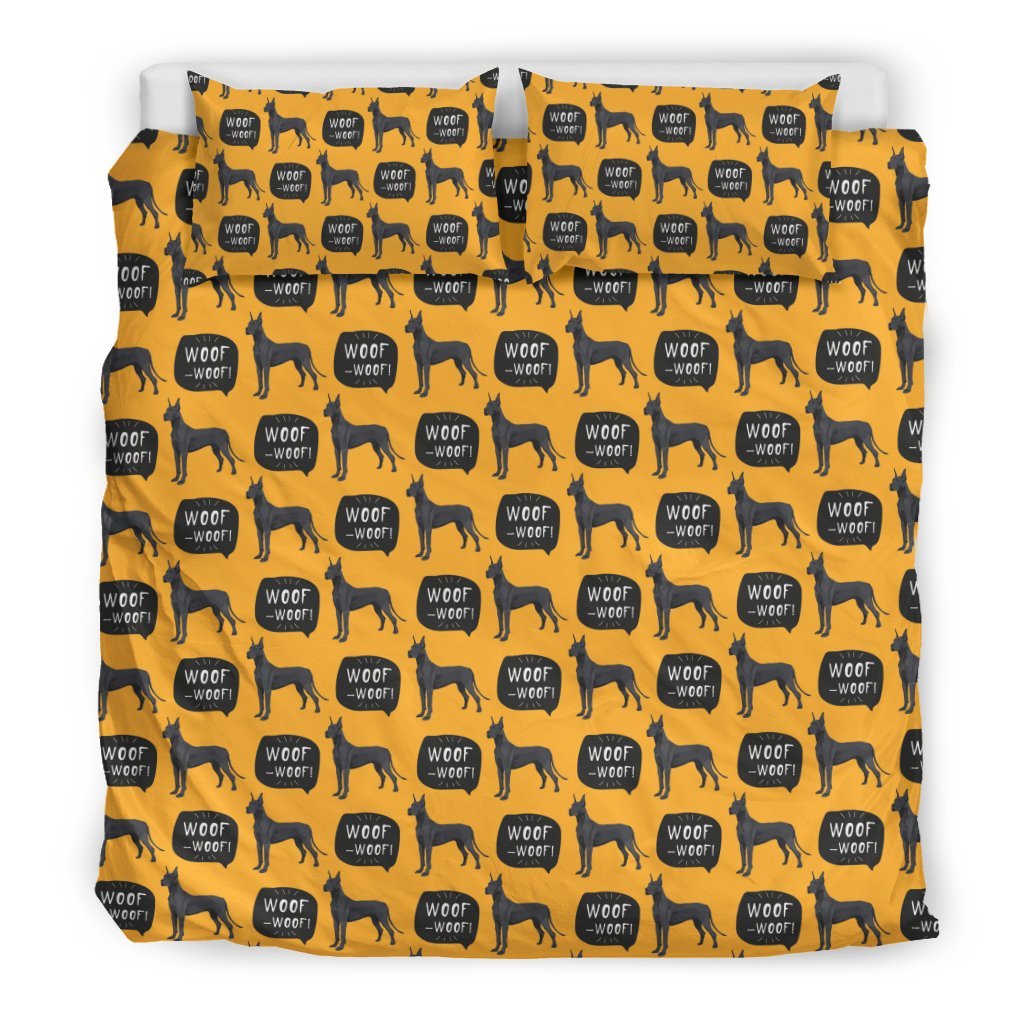Great Dane Print Pattern Duvet Cover Bedding Set-grizzshop