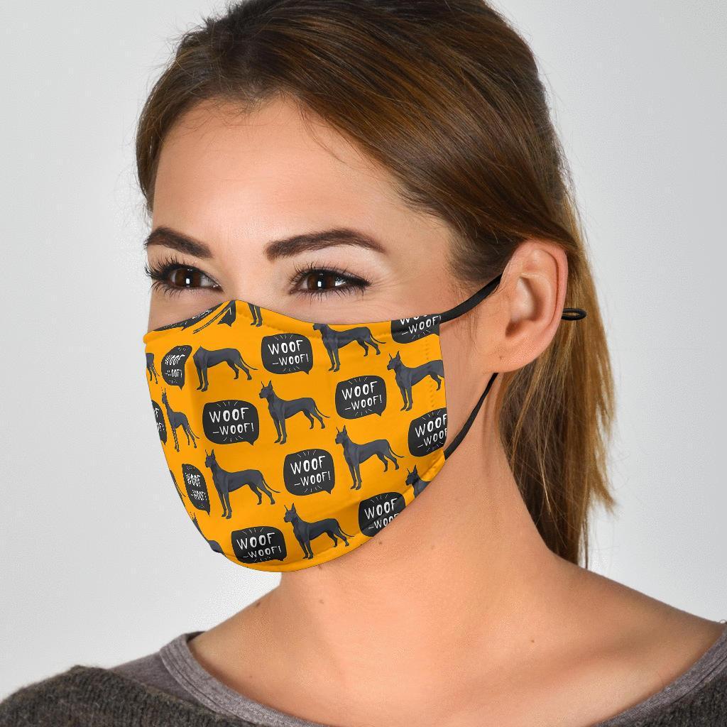 Great Dane Print Pattern Face Mask-grizzshop