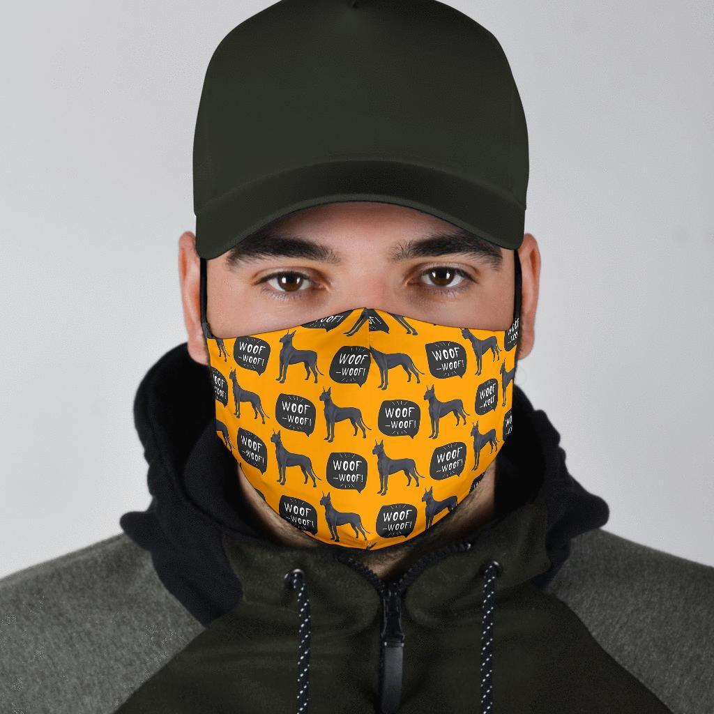 Great Dane Print Pattern Face Mask-grizzshop