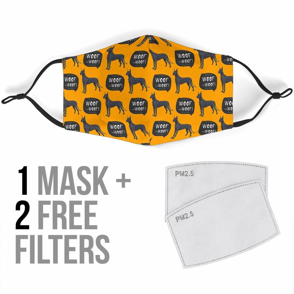 Great Dane Print Pattern Face Mask-grizzshop