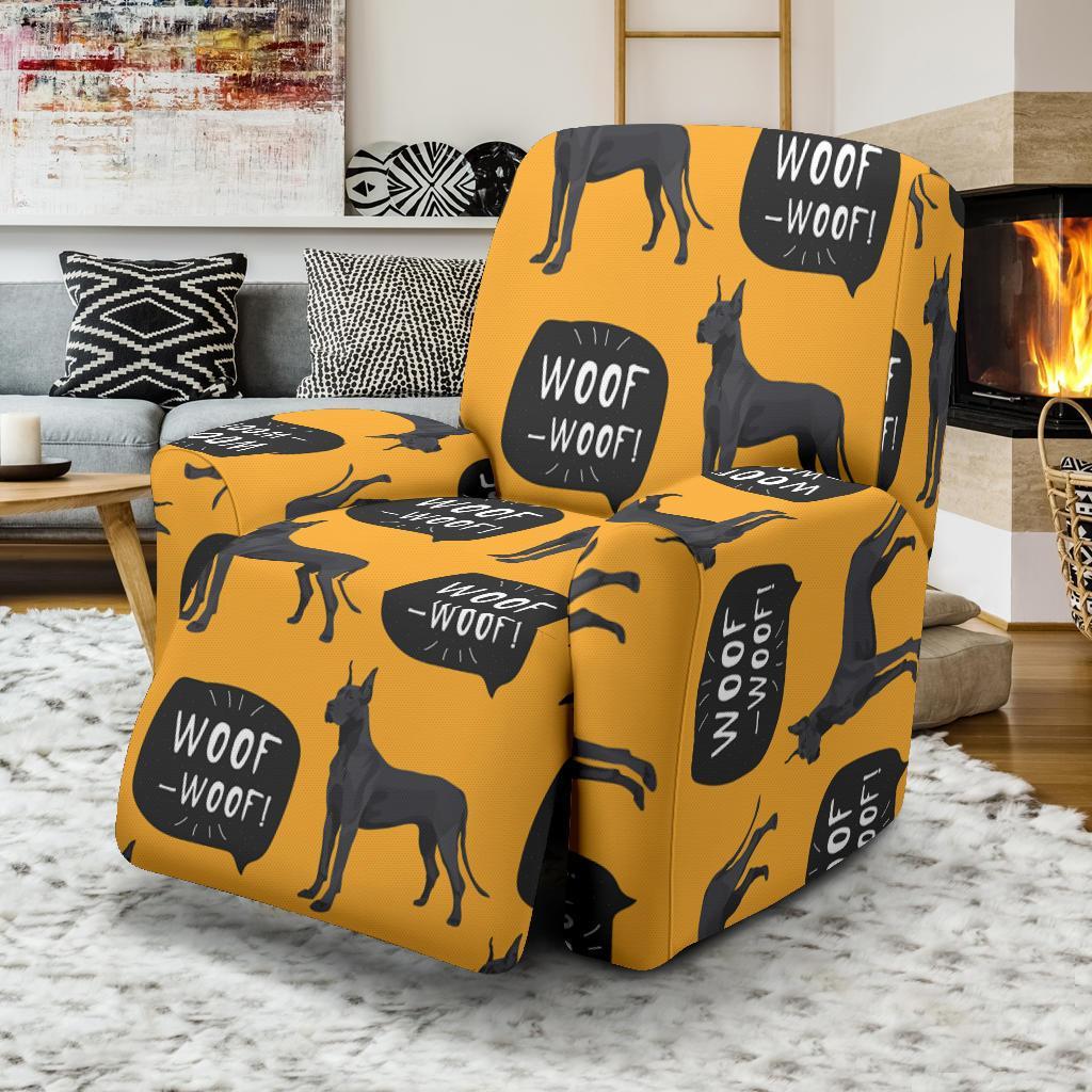 Great Dane Print Pattern Recliner Cover-grizzshop